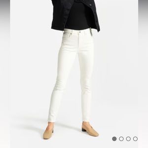 Everlane High Rise Skinny in Bone White